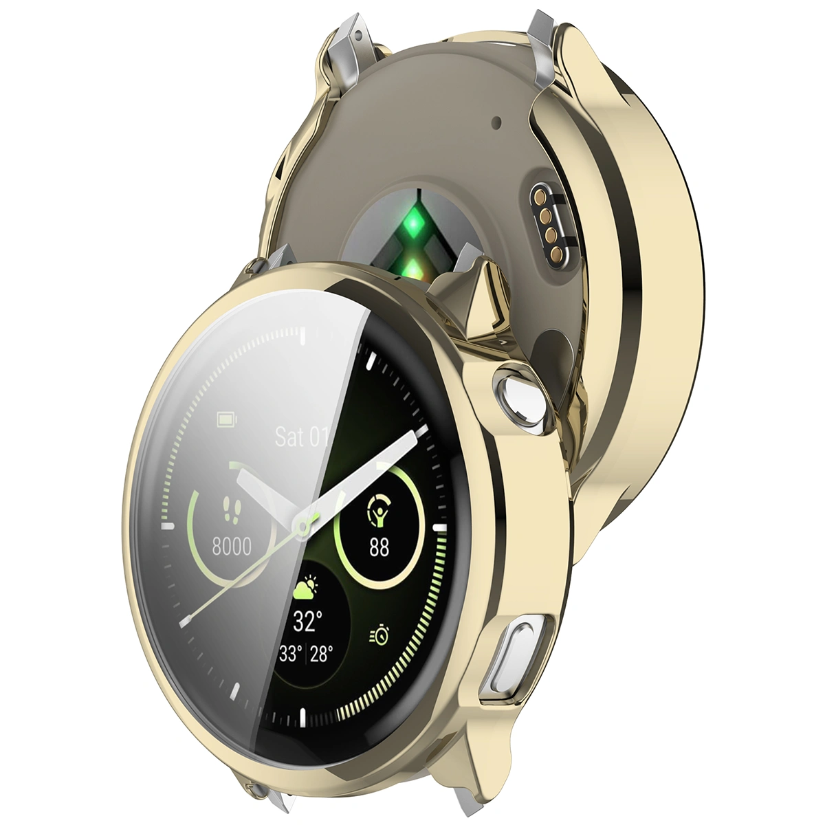 Front oraz przód etui Bizon Case Watch Felipe dla Garmin Venu 4 45 mm